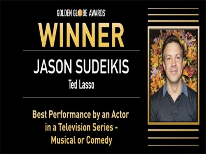 Jason Sudeikis wins his first-ever Golden Globe | Jason Sudeikis wins his first-ever Golden Globe