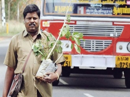 Bus conductor who planted 3 lakh saplings in 30 years wins praise | Bus conductor who planted 3 lakh saplings in 30 years wins praise