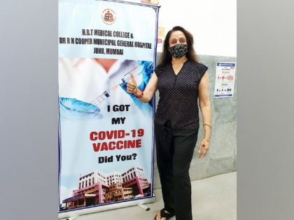 Hema Malini receives COVID-19 vaccine shot in Mumbai | Hema Malini receives COVID-19 vaccine shot in Mumbai