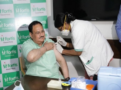 Nadda receives first shot of COVID-19 vaccine | Nadda receives first shot of COVID-19 vaccine