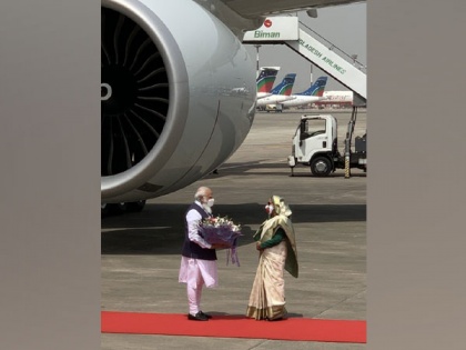 'Special visit with special gesture': Sheikh Hasina welcomes PM Modi at Dhaka Airport | 'Special visit with special gesture': Sheikh Hasina welcomes PM Modi at Dhaka Airport