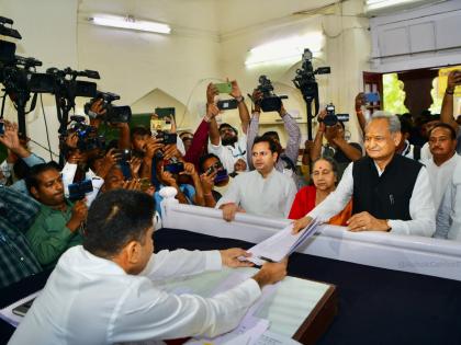 Complaint filed against CM Gehlot's nomination for hiding information on two criminal cases | Complaint filed against CM Gehlot's nomination for hiding information on two criminal cases Complaint filed against CM Gehlot's nomination for hiding information on two criminal cases | Complaint filed against CM Gehlot's nomination for hiding information on two criminal cases