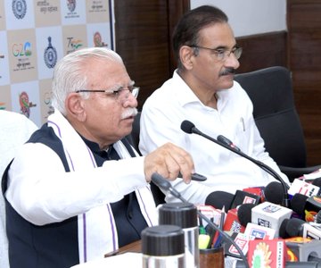 Haryana CM launches online land, property mutation | Haryana CM launches online land, property mutation