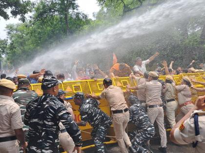 Delhi BJP stages protest against AAP govt | Delhi BJP stages protest against AAP govt Delhi BJP stages protest against AAP govt | Delhi BJP stages protest against AAP govt