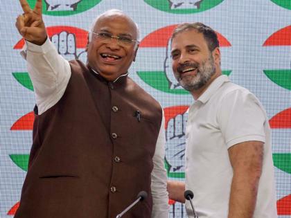Rahul Gandhi, Kharge reach Mysuru for Griha Laxmi scheme launch | Rahul Gandhi, Kharge reach Mysuru for Griha Laxmi scheme launch Rahul Gandhi, Kharge reach Mysuru for Griha Laxmi scheme launch | Rahul Gandhi, Kharge reach Mysuru for Griha Laxmi scheme launch