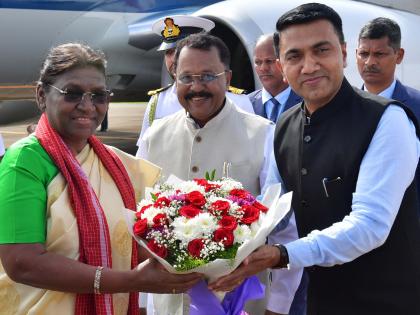 President Murmu arrives in Goa on three-day visit | President Murmu arrives in Goa on three-day visit President Murmu arrives in Goa on three-day visit | President Murmu arrives in Goa on three-day visit