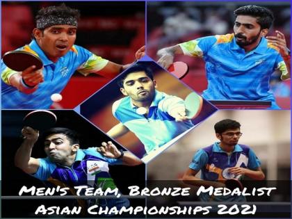 Indian men's team win bronze in Asian Table Tennis C'ships | Indian men's team win bronze in Asian Table Tennis C'ships