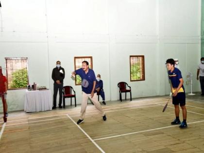 VP Naidu begins day with 'refreshing' badminton game with players from Arunachal during NE tour | VP Naidu begins day with 'refreshing' badminton game with players from Arunachal during NE tour