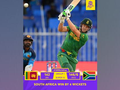 T20 WC: Miller's cameo outshines Hasaranga's hat-trick as South Africa win by 4 wickets | T20 WC: Miller's cameo outshines Hasaranga's hat-trick as South Africa win by 4 wickets