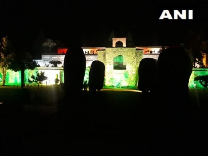 J-K: Pari Mahal in Srinagar lights up in Tricolour to mark 100 cr COVID-19 vaccination | J-K: Pari Mahal in Srinagar lights up in Tricolour to mark 100 cr COVID-19 vaccination