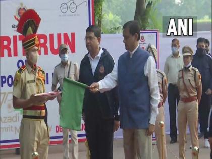 MoS Nityanand Rai and Delhi PC Rakesh Asthana flag off 'Amrit Run' at National Police Memorial | MoS Nityanand Rai and Delhi PC Rakesh Asthana flag off 'Amrit Run' at National Police Memorial