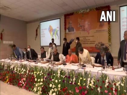 Rajnath Singh attends consultation meeting on UP Defence Corridor in Lucknow | Rajnath Singh attends consultation meeting on UP Defence Corridor in Lucknow