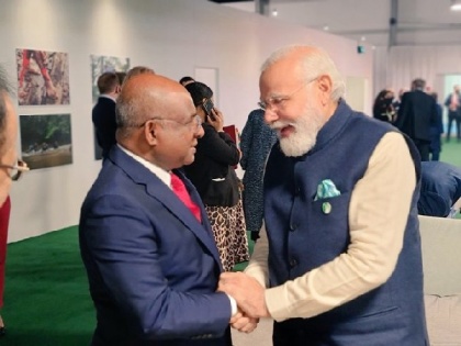 PM Modi meets UNGA President Abdulla Shahid on sidelines of COP26 | PM Modi meets UNGA President Abdulla Shahid on sidelines of COP26