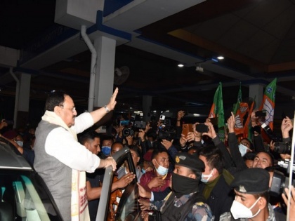Manipur Assembly polls 2022:Nadda arrives in Imphal to attend events | Manipur Assembly polls 2022:Nadda arrives in Imphal to attend events