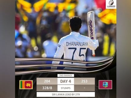 SL vs WI: Dhananjaya de Silva's ton helps hosts extend lead to 279 (Day 4) | SL vs WI: Dhananjaya de Silva's ton helps hosts extend lead to 279 (Day 4)