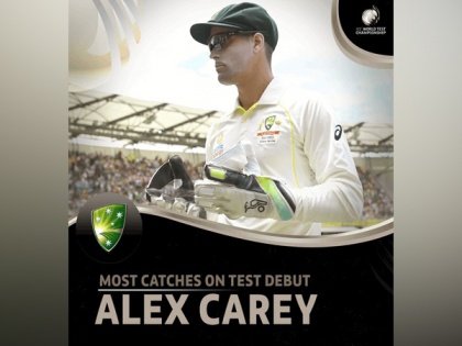 Alex Carey creates record for taking most catches on Test debut | Alex Carey creates record for taking most catches on Test debut