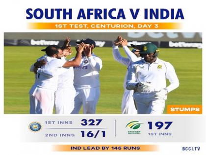 SA Vs Ind: Shami shines with fifer as visitors end Day 3 in driver's seat (Stumps) | SA Vs Ind: Shami shines with fifer as visitors end Day 3 in driver's seat (Stumps)