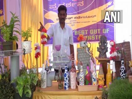 Resident in Karnataka creates decorative items from waste materials, intends to make Kalaburagi Green City | Resident in Karnataka creates decorative items from waste materials, intends to make Kalaburagi Green City