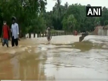 Heavy rain triggers flood in Odisha's Bhadrak district, water-level of Baitarani river rises | Heavy rain triggers flood in Odisha's Bhadrak district, water-level of Baitarani river rises