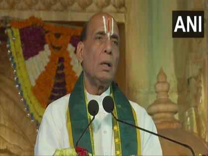 'Statue of Equality' will propagate ideals, values of Swami Ramanujacharya in future: Rajnath Singh | 'Statue of Equality' will propagate ideals, values of Swami Ramanujacharya in future: Rajnath Singh