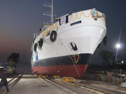 Indian Coast Guard launches auxiliary barge Urja Prabha in Gujarat's Bharuch | Indian Coast Guard launches auxiliary barge Urja Prabha in Gujarat's Bharuch