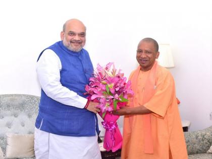 Amit Shah meets Yogi Adityanath, congratulates him on massive poll victory in UP | Amit Shah meets Yogi Adityanath, congratulates him on massive poll victory in UP