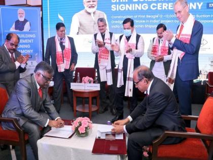 Dredging Corporation of India inks shipbuilding agreement for first Make in India project | Dredging Corporation of India inks shipbuilding agreement for first Make in India project