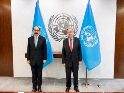 Foreign Secretary Shringla meets UN chief at United Nations Headquarters, discuss Afghanistan, Myanmar issues | Foreign Secretary Shringla meets UN chief at United Nations Headquarters, discuss Afghanistan, Myanmar issues