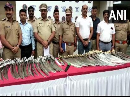 Maharashtra: Police seize 92 swords from courier firm's facility in Pune | Maharashtra: Police seize 92 swords from courier firm's facility in Pune