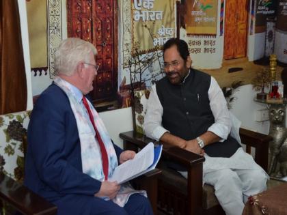 EU delegation meets Union Minister Mukhtar Abbas Naqvi in New Delhi | EU delegation meets Union Minister Mukhtar Abbas Naqvi in New Delhi