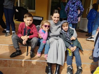 Angelina Jolie meets children, visits cafe in Ukraine's Lviv | Angelina Jolie meets children, visits cafe in Ukraine's Lviv Angelina Jolie meets children, visits cafe in Ukraine's Lviv | Angelina Jolie meets children, visits cafe in Ukraine's Lviv