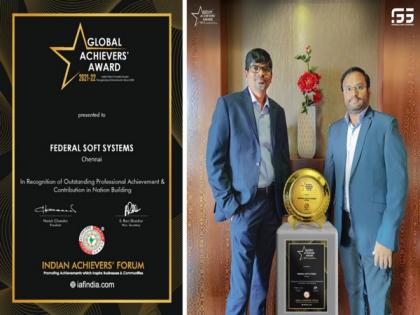 Federal Soft Systems is recognized as Global Achievers by Indian Achievers Forum | Federal Soft Systems is recognized as Global Achievers by Indian Achievers Forum