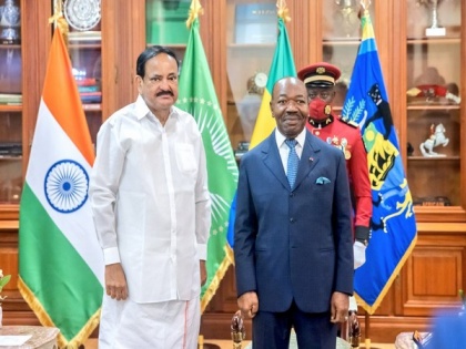 Vice President M. Venkaiah Naidu meets Gabon President in Libreville | Vice President M. Venkaiah Naidu meets Gabon President in Libreville