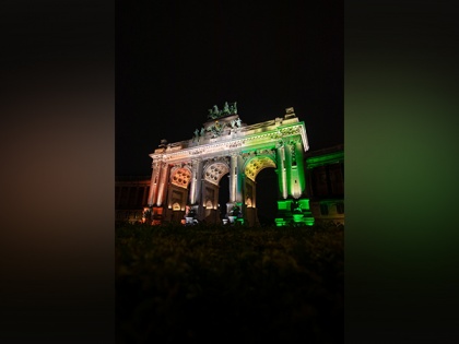 Cinquantenaire Park in Brussels lights up to celebrate India at 75! | Cinquantenaire Park in Brussels lights up to celebrate India at 75!