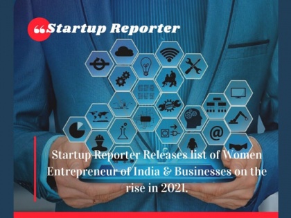 Startup Reporter releases list of Women Entrepreneurs of India & Businesses on the rise in 2021 | Startup Reporter releases list of Women Entrepreneurs of India & Businesses on the rise in 2021