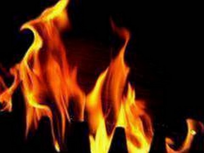 Fire breaks out at Vambay colony in Vijayawada | Fire breaks out at Vambay colony in Vijayawada