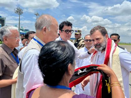 Rahul arrives in Manipur on 2-day visit | Rahul arrives in Manipur on 2-day visit