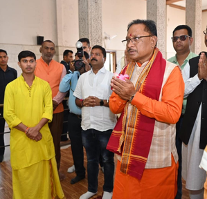 Sai sworn in as Chhattisgarh CM with two deputies, Sharma and Sao | Sai sworn in as Chhattisgarh CM with two deputies, Sharma and Sao Sai sworn in as Chhattisgarh CM with two deputies, Sharma and Sao | Sai sworn in as Chhattisgarh CM with two deputies, Sharma and Sao