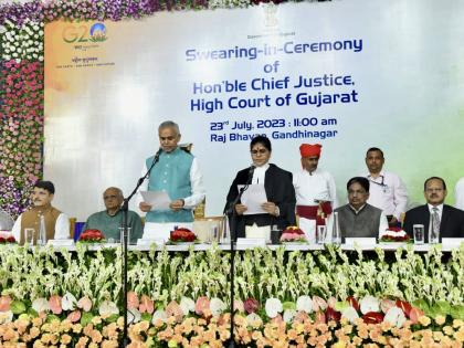 Justice Sunita Agarwal sworn in as Chief Justice of Gujarat High Court | Justice Sunita Agarwal sworn in as Chief Justice of Gujarat High Court Justice Sunita Agarwal sworn in as Chief Justice of Gujarat High Court | Justice Sunita Agarwal sworn in as Chief Justice of Gujarat High Court