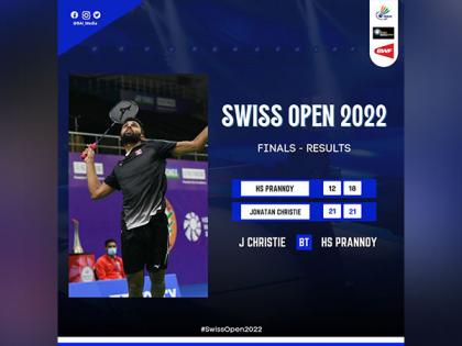 Swiss Open: India's HS Prannoy loses to Jonatan Christie in final | Swiss Open: India's HS Prannoy loses to Jonatan Christie in final
