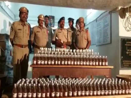Illegal liquor bottles seized in Andhra's Krishna district, 2 arrested | Illegal liquor bottles seized in Andhra's Krishna district, 2 arrested