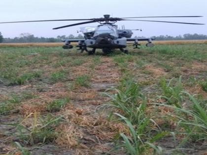 IAF's Apache helicopter makes precautionary landing in Punjab's Hoshiarpur | IAF's Apache helicopter makes precautionary landing in Punjab's Hoshiarpur IAF's Apache helicopter makes precautionary landing in Punjab's Hoshiarpur | IAF's Apache helicopter makes precautionary landing in Punjab's Hoshiarpur