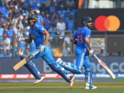 Men's ODI WC: Gill, Kohli, Iyer fifties help India post 357/8 against Sri Lanka | Men's ODI WC: Gill, Kohli, Iyer fifties help India post 357/8 against Sri Lanka
