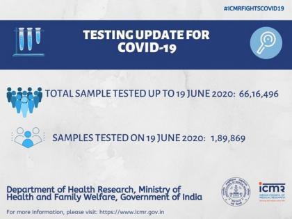1,89,869 samples tested for COVID-19 in last 24 hours: ICMR | 1,89,869 samples tested for COVID-19 in last 24 hours: ICMR