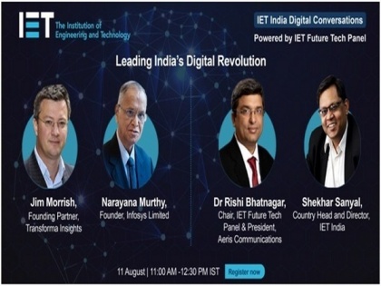 NR Narayana Murthy will speak at IET India Digital Conversations about Leading India's Digital Revolution | NR Narayana Murthy will speak at IET India Digital Conversations about Leading India's Digital Revolution