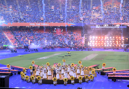 T20 WC: Ricky Martin, Falguni Pathak, Sukhbir light up Ahmedabad ahead of IND vs NZ final | T20 WC: Ricky Martin, Falguni Pathak, Sukhbir light up Ahmedabad ahead of IND vs NZ final