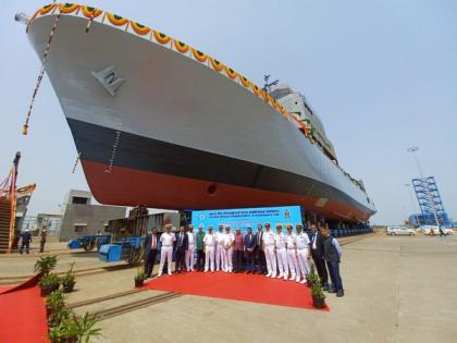 GRSE launches Indian Navy survey vessel 'INS Nirdeshak' | GRSE launches Indian Navy survey vessel 'INS Nirdeshak'