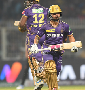 IPL 2024: Russell's blazing 64*, Salt's 54 help KKR post 208/7 after early stumble | IPL 2024: Russell's blazing 64*, Salt's 54 help KKR post 208/7 after early stumble