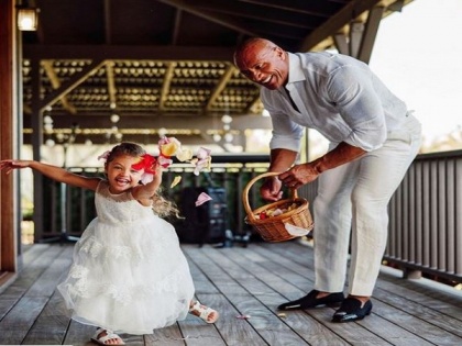 Dwayne Johnson shares adorable pics of daughter as flower girl at his wedding | Dwayne Johnson shares adorable pics of daughter as flower girl at his wedding