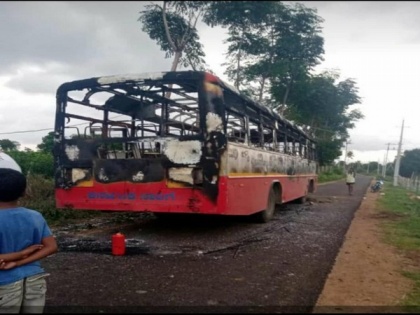 KSRTC buses targeted by protesters after DK Shivakumar's arrest by ED | KSRTC buses targeted by protesters after DK Shivakumar's arrest by ED